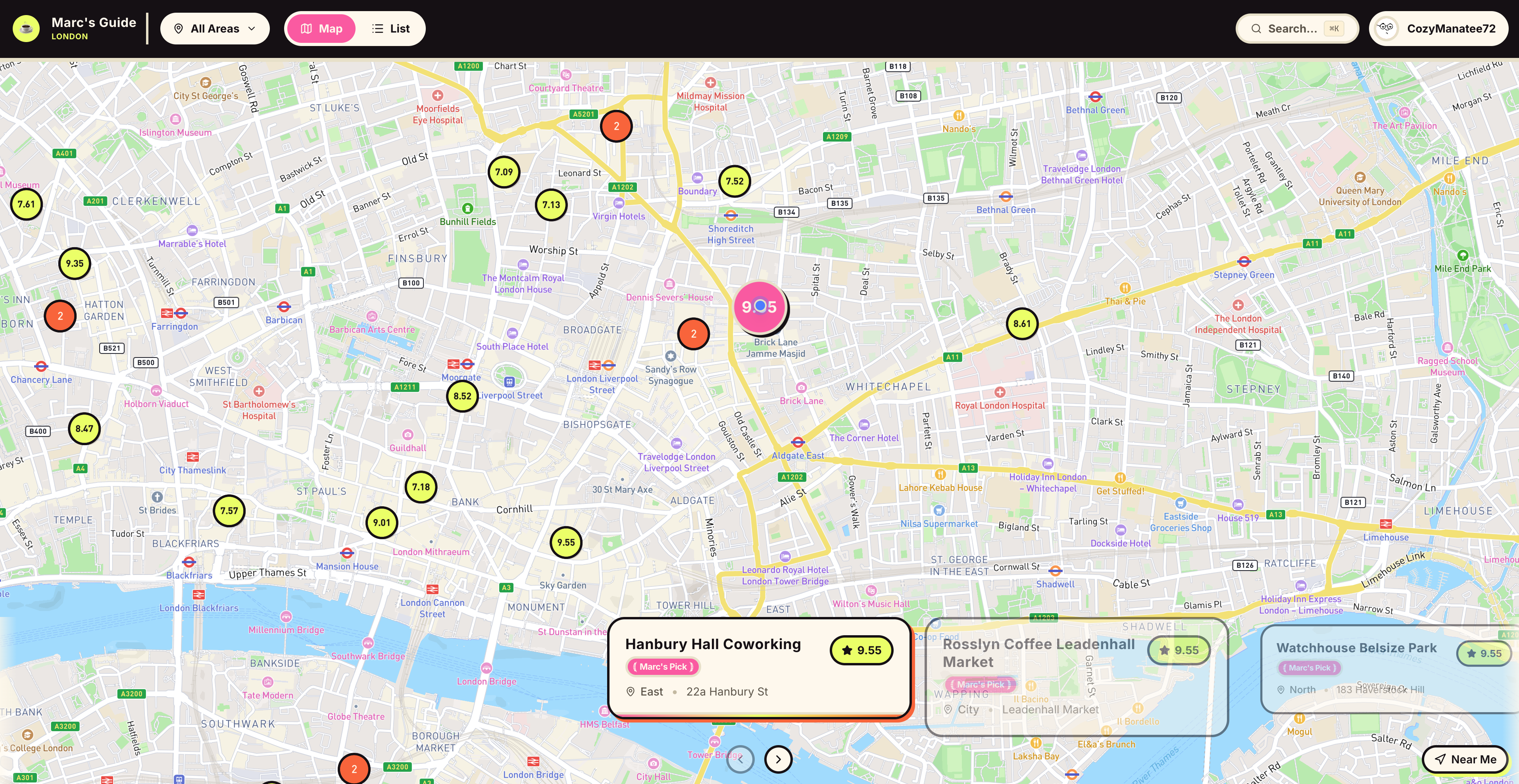 Screenshot of Marc's Guide